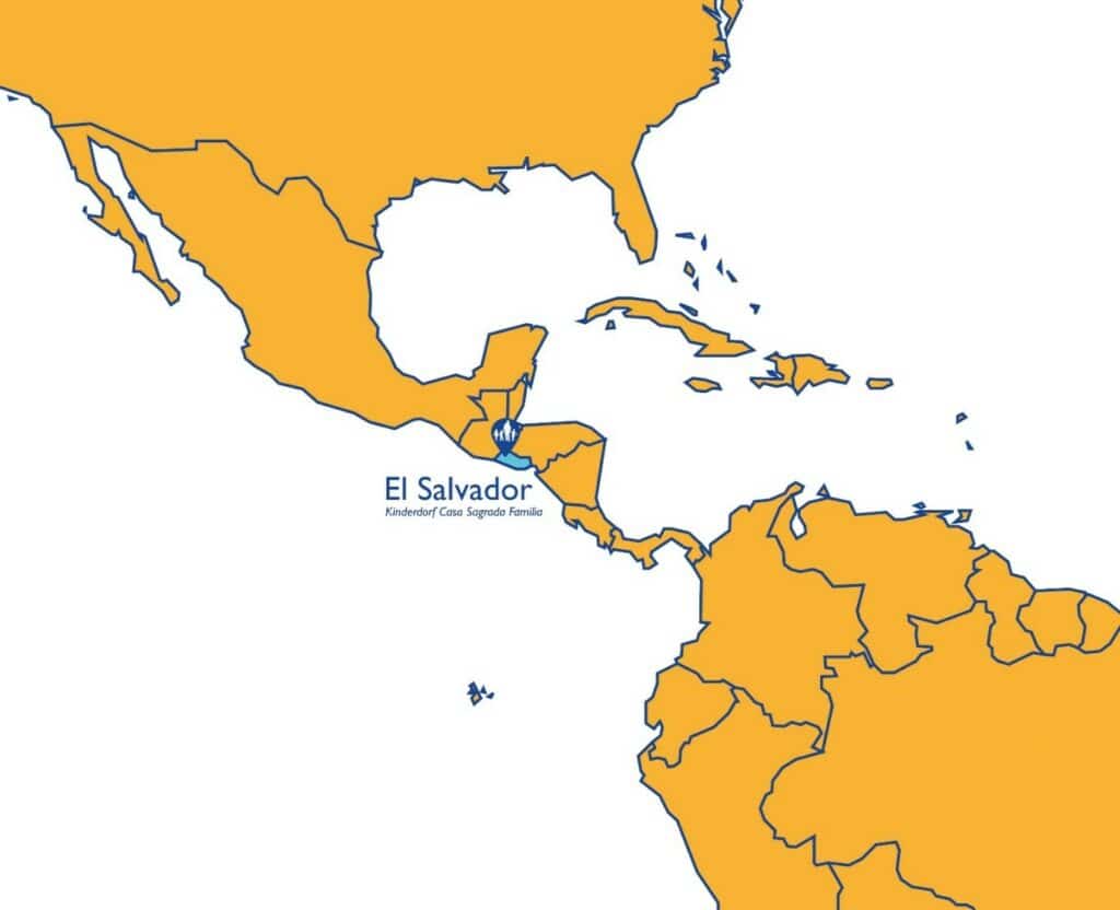 Eine Landkarte von NPH El Salvador.